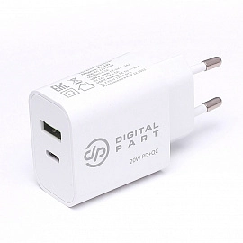 Digitalpart FC-135 20W USB + USB-C (белый)